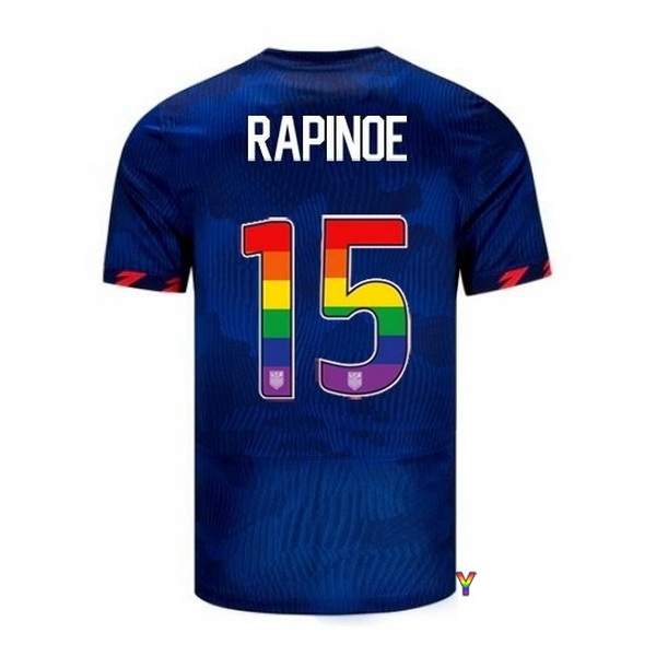 USA Megan Rapinoe Blue 23/24 Pride Youth Soccer Jersey