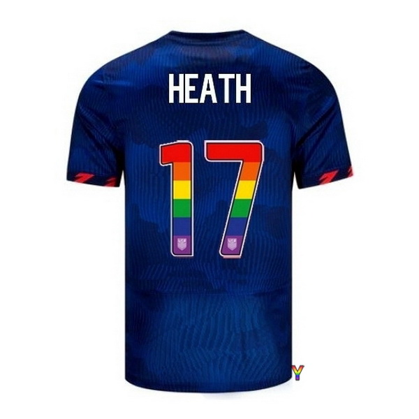 USA Tobin Heath Blue 23/24 Pride Youth Soccer Jersey