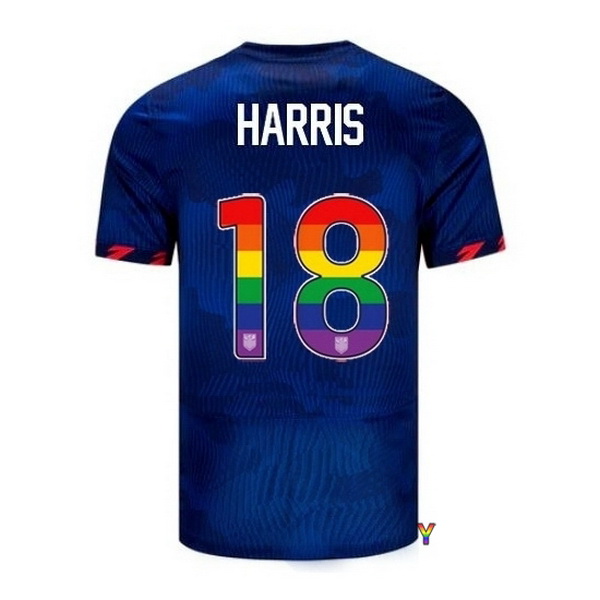 USA Ashlyn Harris Blue 23/24 Pride Youth Soccer Jersey