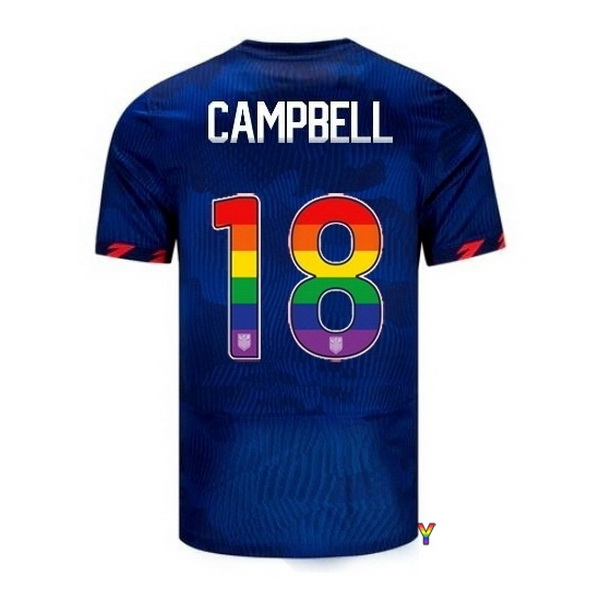 USA Jane Campbell Blue 23/24 Pride Youth Soccer Jersey