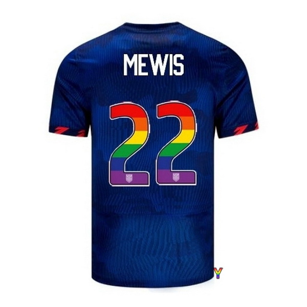 USA Kristie Mewis Blue 23/24 Pride Youth Soccer Jersey