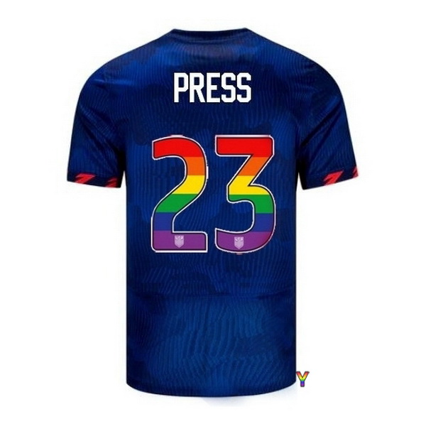 USA Christen Press Blue 23/24 Pride Youth Soccer Jersey