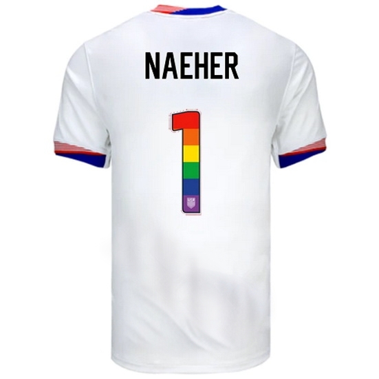 Alyssa Naeher USA White 2024 Pride Men's Soccer Jersey