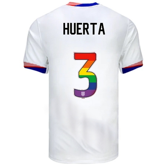 Sofia Huerta USA White 2024 Pride Men's Soccer Jersey