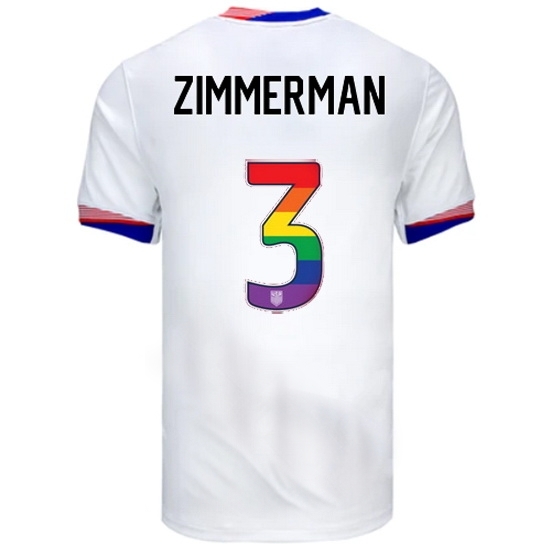 Walker Zimmerman USA White 2024 Pride Men's Soccer Jersey