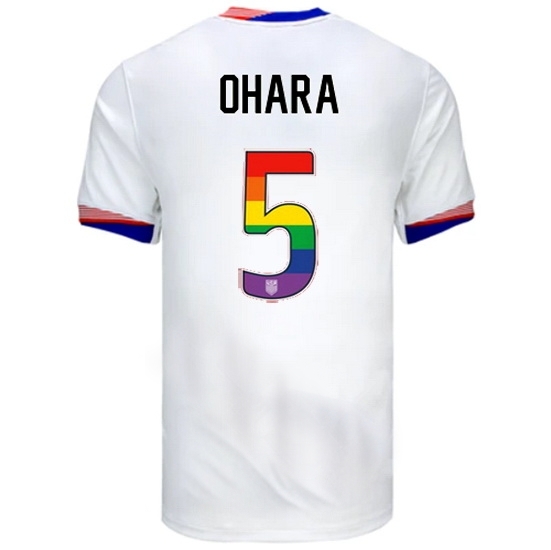 Kelley O'Hara USA White 2024 Pride Men's Soccer Jersey