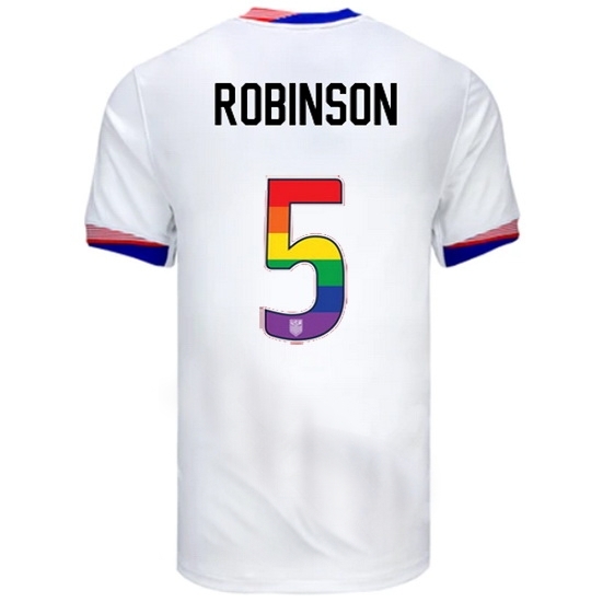 Antonee Robinson USA White 2024 Pride Men's Soccer Jersey