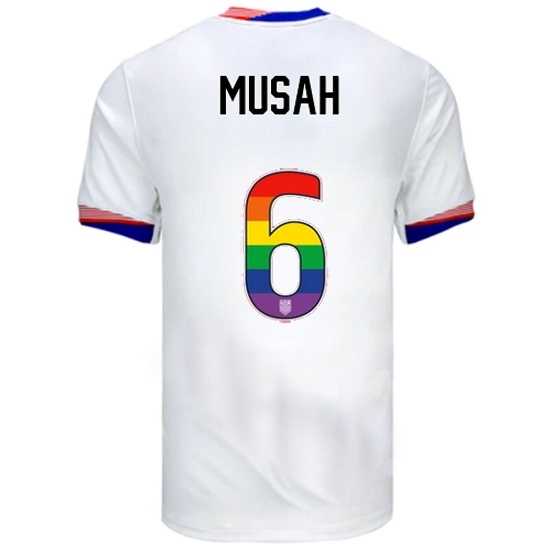 Yunus Musah USA White 2024 Pride Men's Soccer Jersey