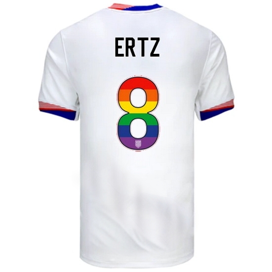 Julie Ertz USA White 2024 Pride Men's Soccer Jersey