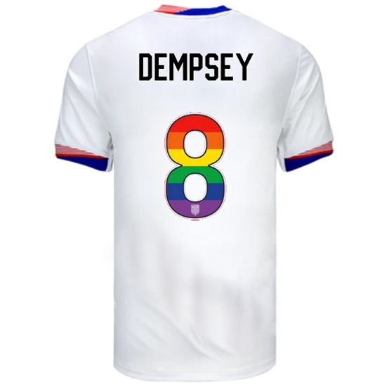 Clint Dempsey USA White 2024 Pride Men's Soccer Jersey