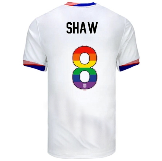 Jaedyn Shaw USA White 2024 Pride Men's Soccer Jersey