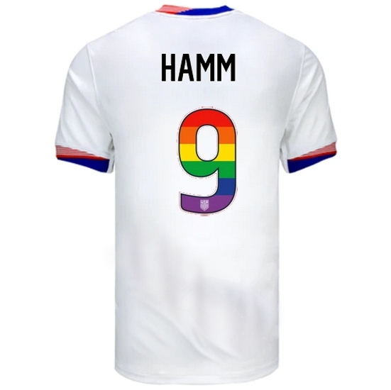 Mia Hamm USA White 2024 Pride Men's Soccer Jersey