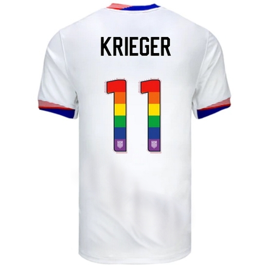 Ali Krieger USA White 2024 Pride Men's Soccer Jersey