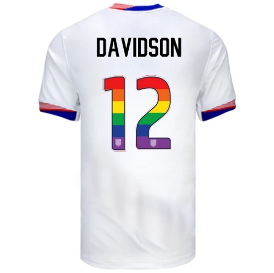 Tierna Davidson USA White 2024 Pride Men's Soccer Jersey