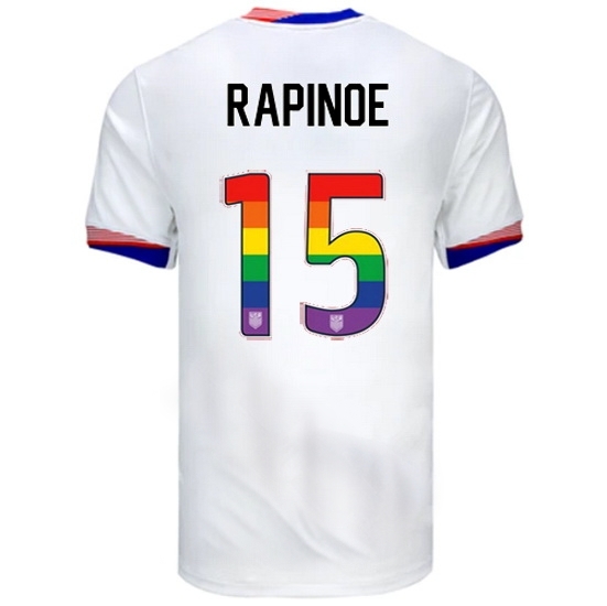 Megan Rapinoe USA White 2024 Pride Men's Soccer Jersey