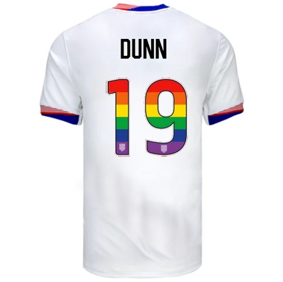 Crystal Dunn USA White 2024 Pride Men's Soccer Jersey