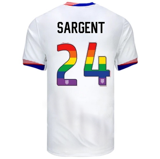 Josh Sargent USA White 2024 Pride Men's Soccer Jersey