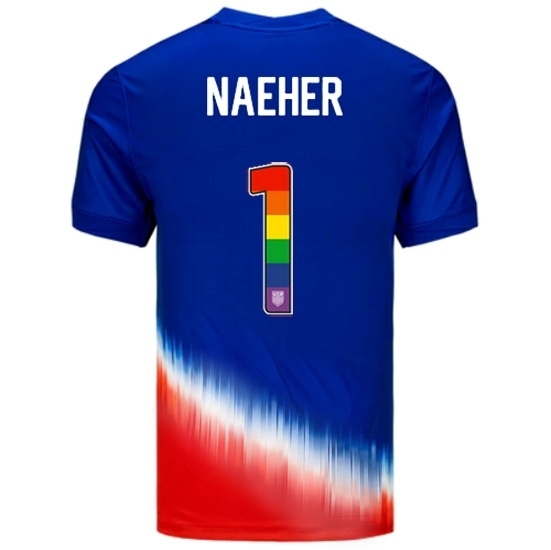 Alyssa Naeher USA Blue/Red 2024 Pride Men's Soccer Jersey