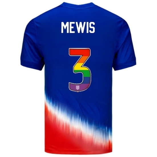 Samantha Mewis USA Blue/Red 2024 Pride Men's Soccer Jersey