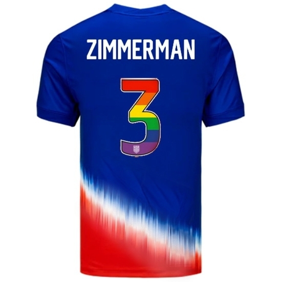 Walker Zimmerman USA Blue/Red 2024 Pride Men's Soccer Jersey