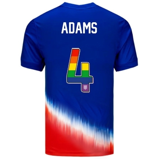 Tyler Adams USA Blue/Red 2024 Pride Men's Soccer Jersey