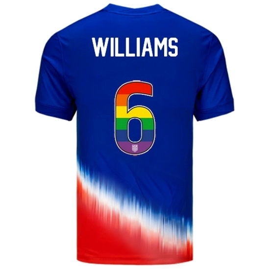 Lynn Williams USA Blue/Red 2024 Pride Men's Soccer Jersey