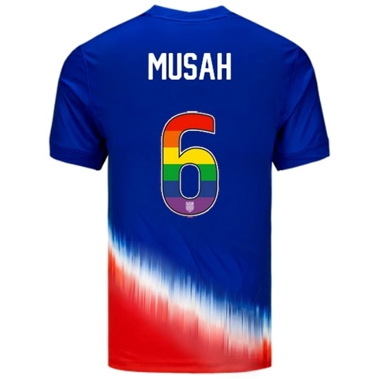 Yunus Musah USA Blue/Red 2024 Pride Men's Soccer Jersey