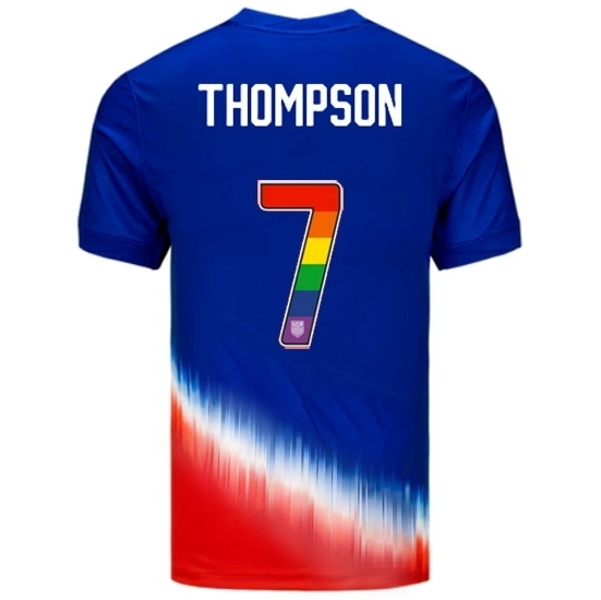 Alyssa Thompson USA Blue/Red 2024 Pride Men's Soccer Jersey