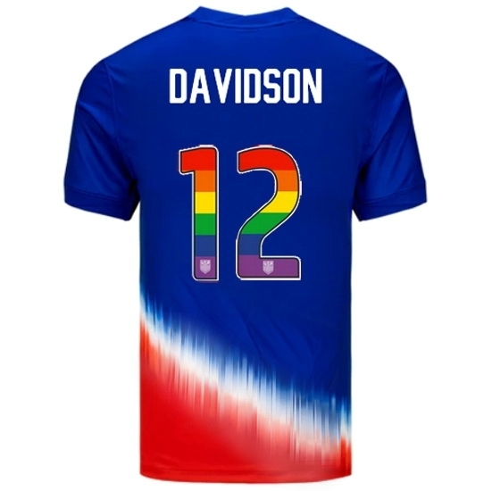 Tierna Davidson USA Blue/Red 2024 Pride Men's Soccer Jersey