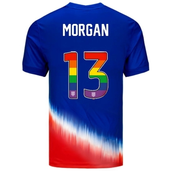 Alex Morgan USA Blue/Red 2024 Pride Men's Soccer Jersey