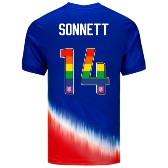 Emily Sonnett USA Blue/Red 2024 Pride Men's Soccer Jersey