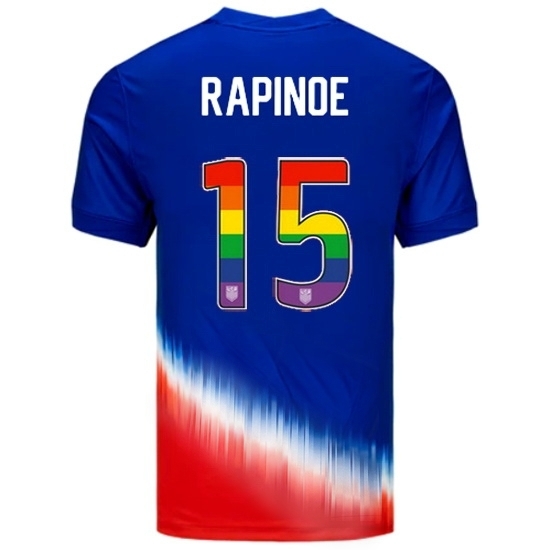 Megan Rapinoe USA Blue/Red 2024 Pride Men's Soccer Jersey