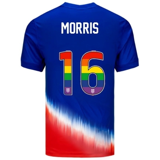 Jordan Morris USA Blue/Red 2024 Pride Men's Soccer Jersey