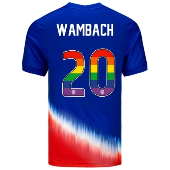 Abby Wambach USA Blue/Red 2024 Pride Men's Soccer Jersey