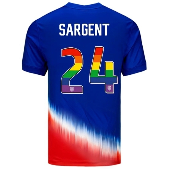 Josh Sargent USA Blue/Red 2024 Pride Men's Soccer Jersey