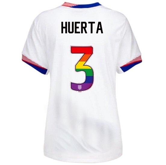 Sofia Huerta USA White 2024 Pride Women's Soccer Jersey