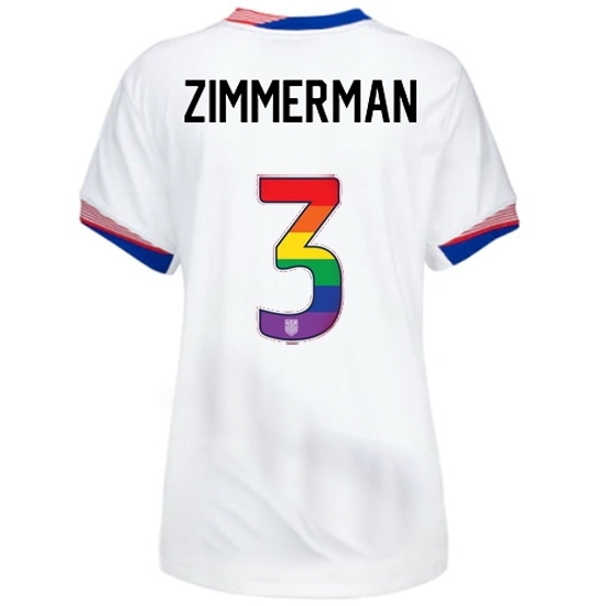 Walker Zimmerman USA White 2024 Pride Women's Soccer Jersey