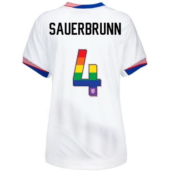 Becky Sauerbrunn USA White 2024 Pride Women's Soccer Jersey