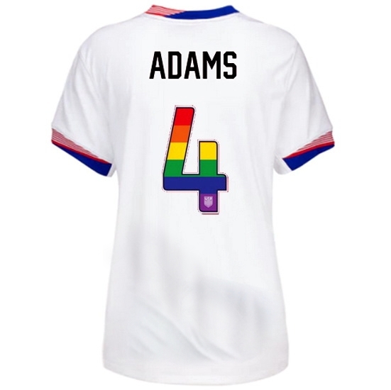 Tyler Adams USA White 2024 Pride Women's Soccer Jersey