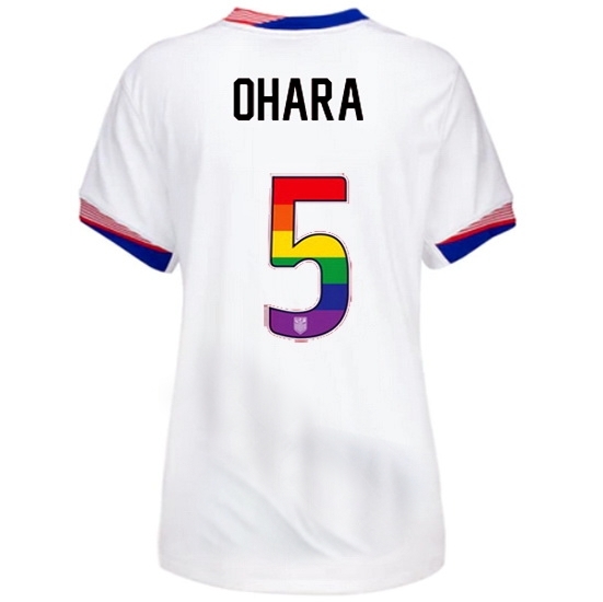 Kelley O'Hara USA White 2024 Pride Women's Soccer Jersey