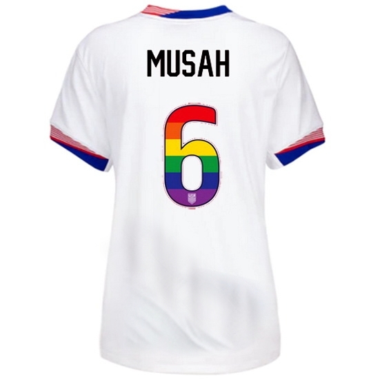 Yunus Musah USA White 2024 Pride Women's Soccer Jersey