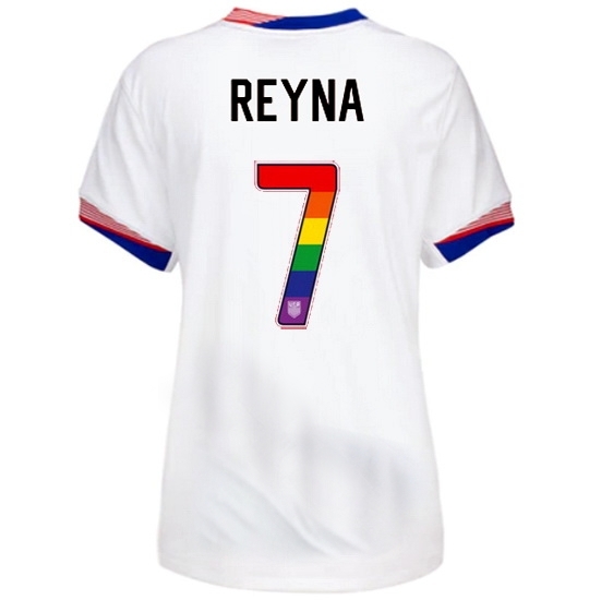 Giovanni Reyna USA White 2024 Pride Women's Soccer Jersey