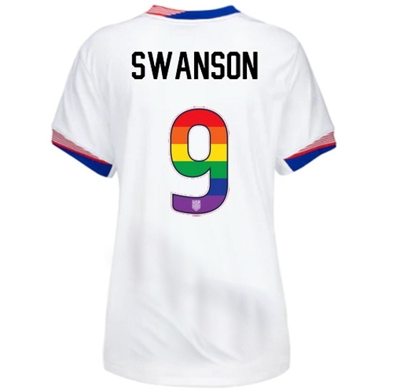 Mallory Swanson USA White 2024 Pride Women's Soccer Jersey