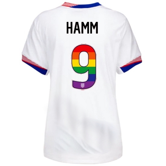 Mia Hamm USA White 2024 Pride Women's Soccer Jersey