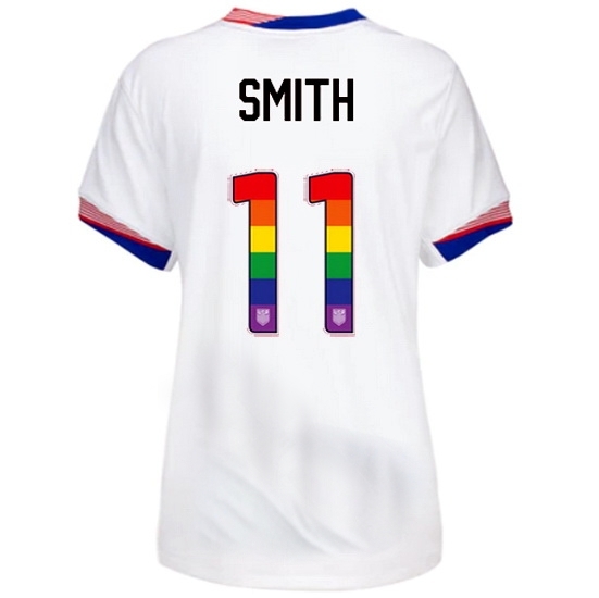 Sophia Smith USA White 2024 Pride Women's Soccer Jersey