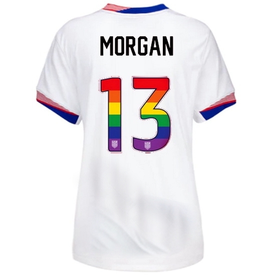 Alex Morgan USA White 2024 Pride Women's Soccer Jersey