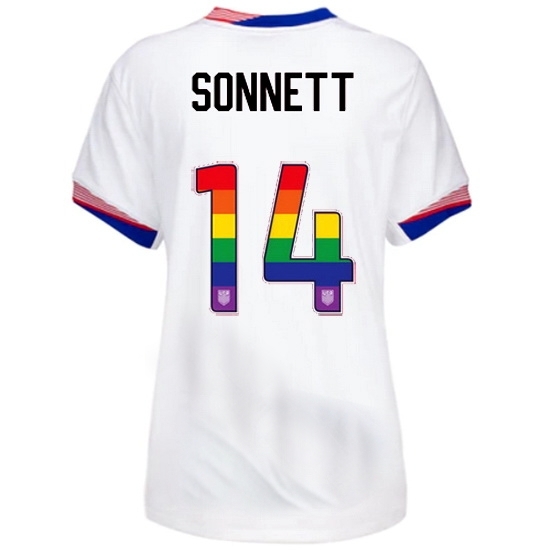 Emily Sonnett USA White 2024 Pride Women's Soccer Jersey