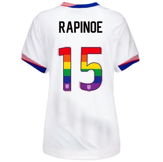 Megan Rapinoe USA White 2024 Pride Women's Soccer Jersey