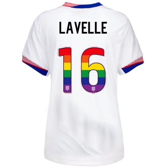 Rose Lavelle USA White 2024 Pride Women's Soccer Jersey