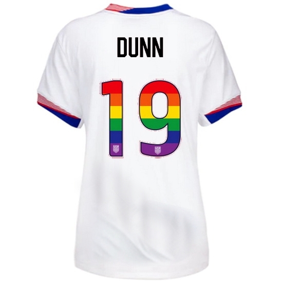 Crystal Dunn USA White 2024 Pride Women's Soccer Jersey